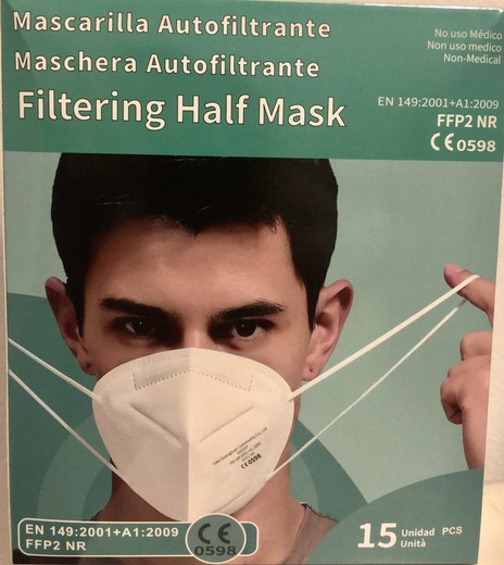 Mascarilla autofiltrante ffp2 15 u sagales 000123 covid Farmacia Sagalés