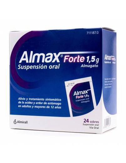 ALMAX FORTE 1,5 g 24 SOBRES SUSPENSION ORAL