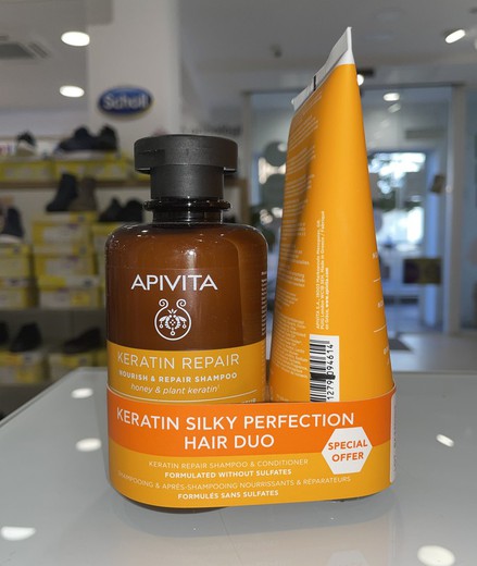 Apivita Champu 250ml + Acondicionador Keratin Repair 150ml