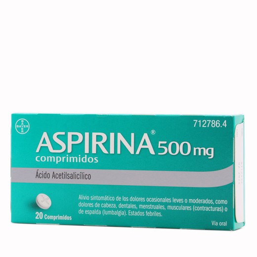 ASPIRINA 500 mg 20 COMPRIMIDOS
