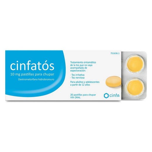 CINFATOS 10 mg 20 PASTILLAS PARA CHUPAR