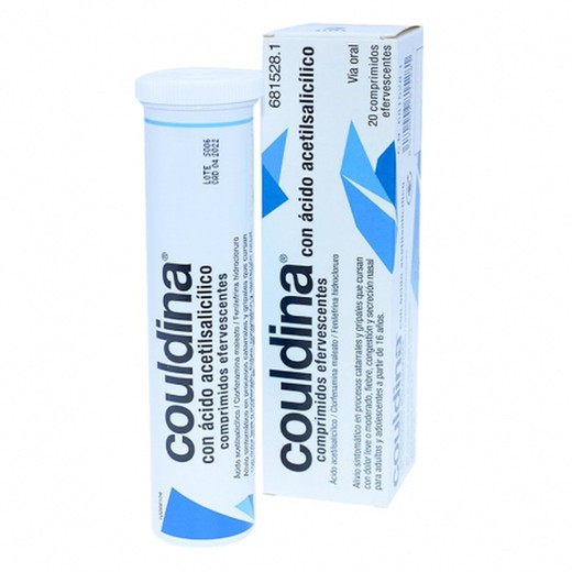 COULDINA CON ACIDO ACETILSALICILICO 500 mg/2 mg/