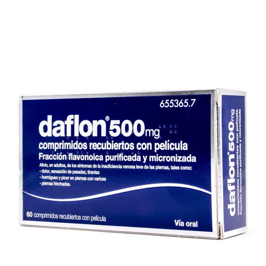 Daflon 500 Mg 60 Comprimidos Recubiertos