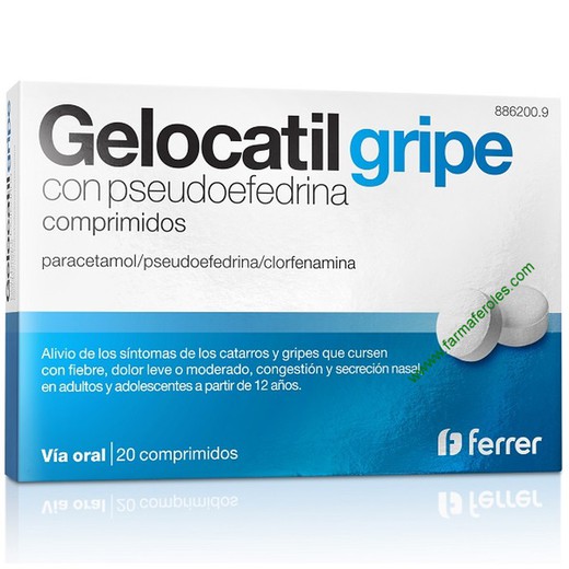 Gelocatil Gripe Con Pseudoefedrina 20 Comprimido