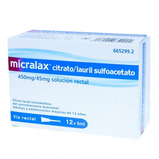 Micralax Citrato/Lauril Sulfoacetato 450 Mg/Ml +