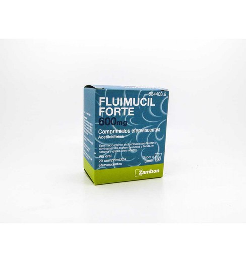 FLUIMUCIL FORTE 600 mg 20 COMPRIMIDOS EFERVESCEN