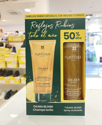 Rene Furterer Pack Okara Blond Champú Brillo + Spray Aclarante (50% Dto)