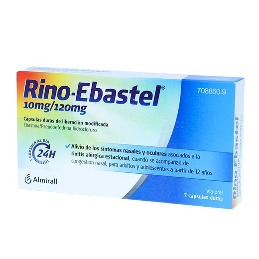 Rino-Ebastel 10 Mg/120 Mg 7 Capsulas Liberacion