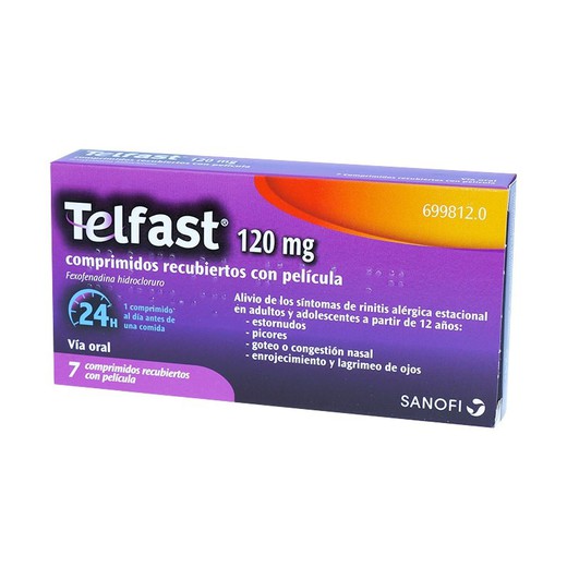 Telfast 120 Mg 7 Comprimidos Recubiertos