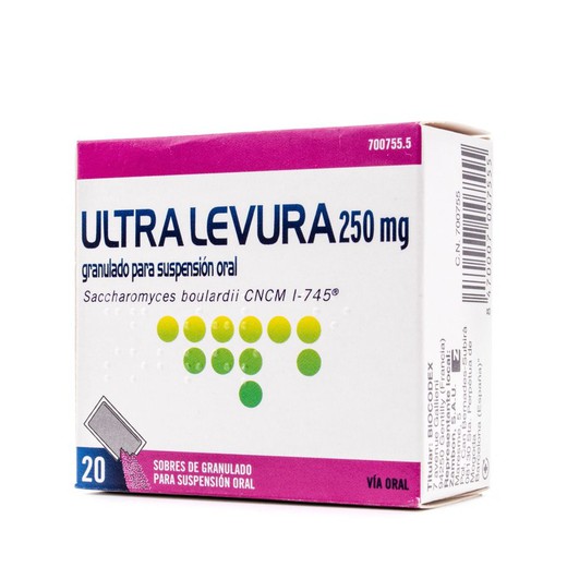 Ultra-Levura 250 Mg 20 Sobres Polvo Para Suspens