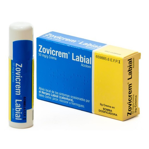 Zovicrem Labial 50 Mg/G Crema 2 G Bomba Dosificadora