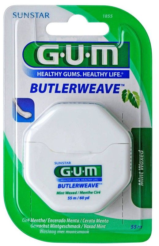 Gum-1855 Dental Seda Con Cera 1 Unidad 55 M Ment