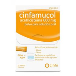 Cinfamucol Acetilisteina 600 Mg 10 Sobres