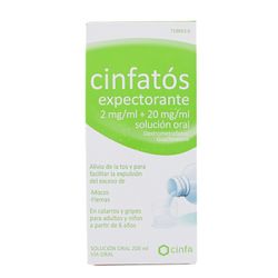 Cinfatos Expectorante 2 Mg/Ml + 20 Mg/Ml Solucio
