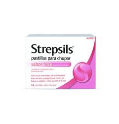 Strepsils 24 Pastillas Para Chupar (Sabor Fresa)