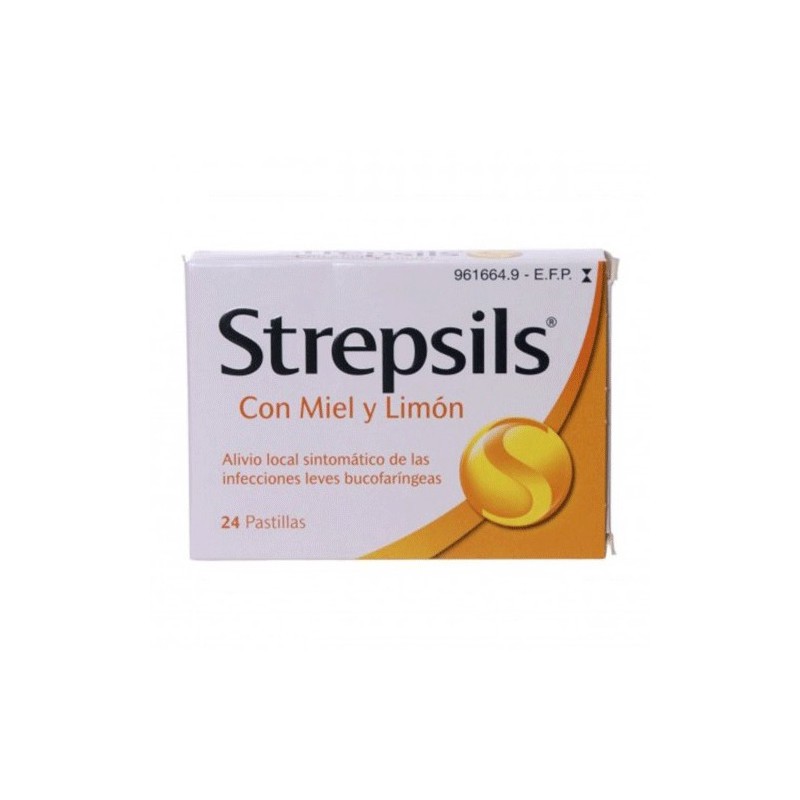 STREPSILS 24 PASTILLAS PARA CHUPAR (SABOR MIEL Y — Farmacia Sagalés