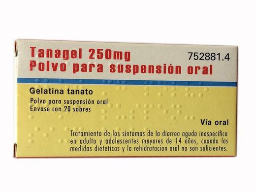 Tanagel 250 Mg 20 Sobres Polvo Para Suspension O